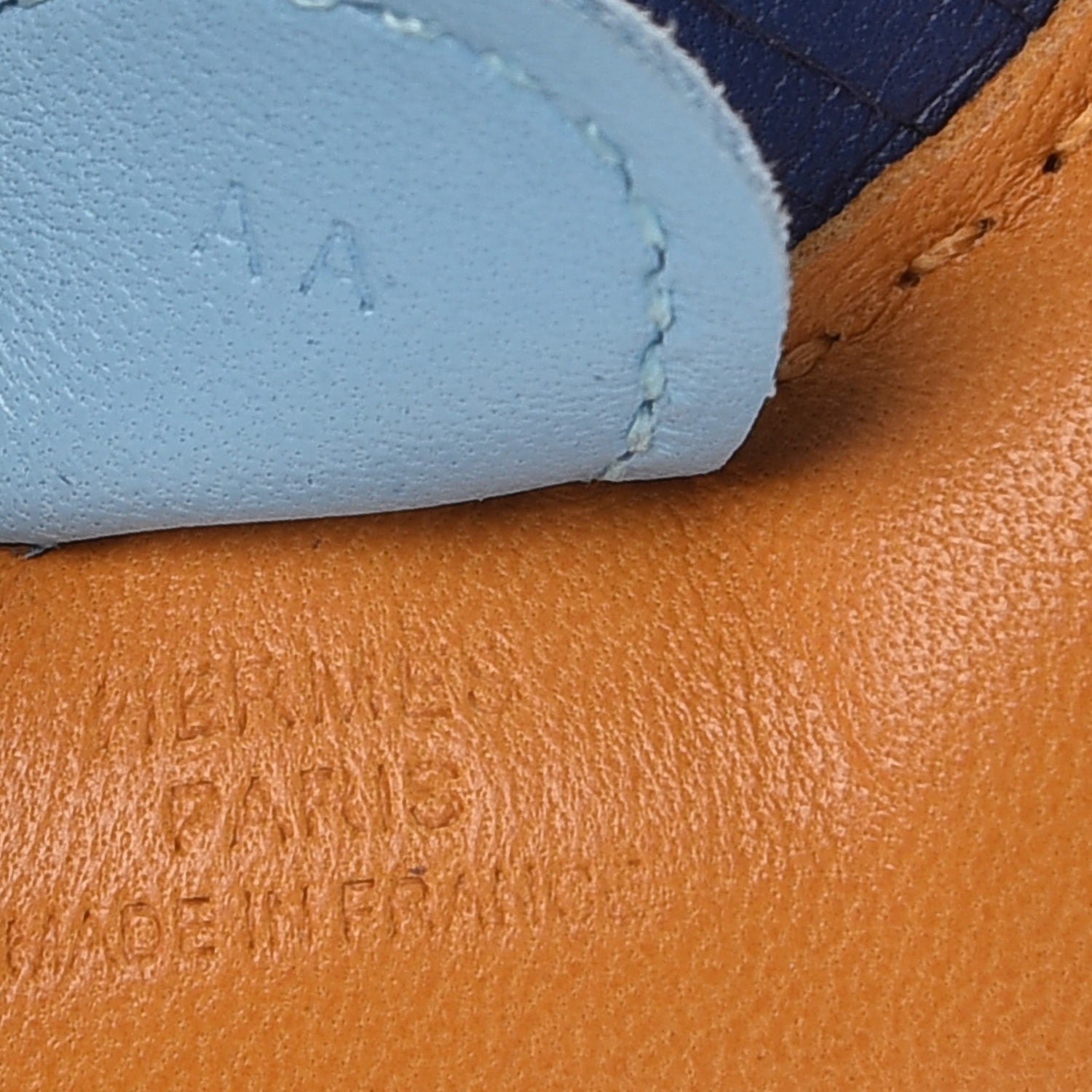 Hermes Milo Lambskin Grigri Rodeo Horse Bag Charm PM Naturel Bouton D'Or Celeste Bleu Saphir 3 of 5
