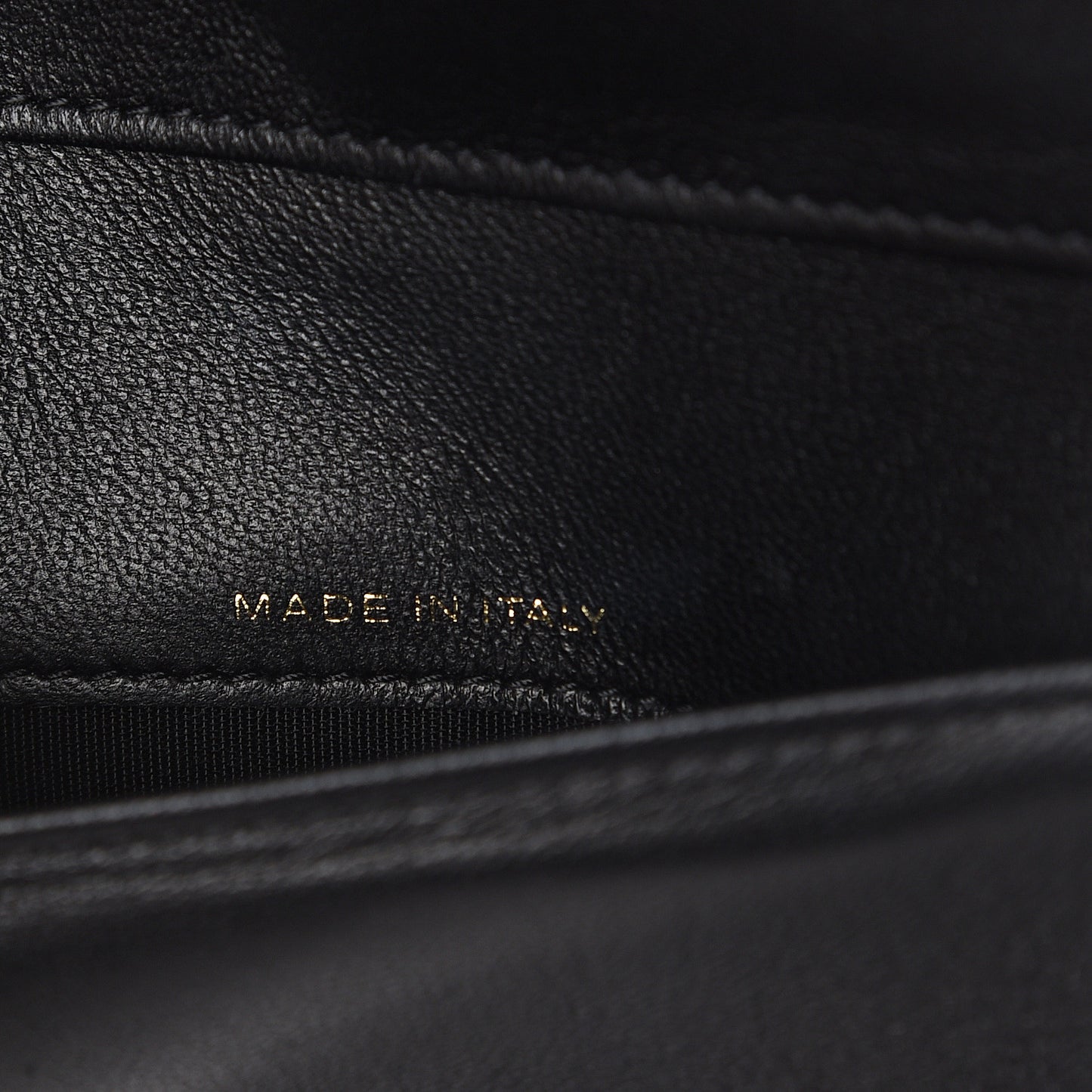 Lambskin Quilted Small Flap Wallet Black