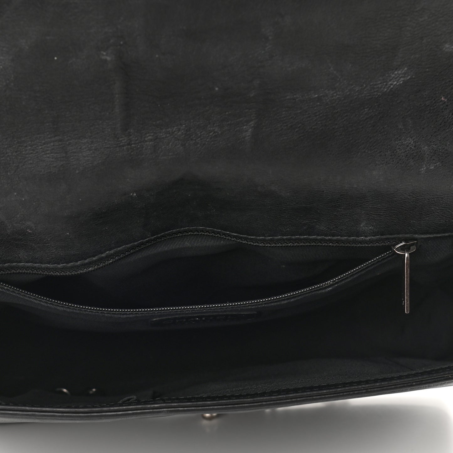 Lambskin Quilted Large Boy Flap Black