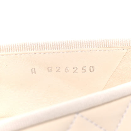 Chanel Lambskin Quilted CC Cap Toe Ballerina Flats 37.5 White Black 8 of 10