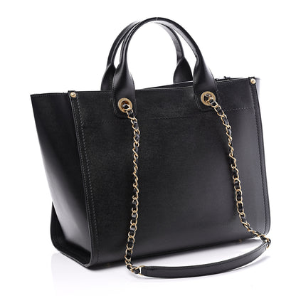 Chanel Caviar Small Studded Deauville Tote Black 2 of 9
