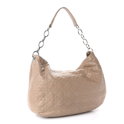 Christian Dior Lambskin Cannage Medium Soft Hobo Beige 3 of 13