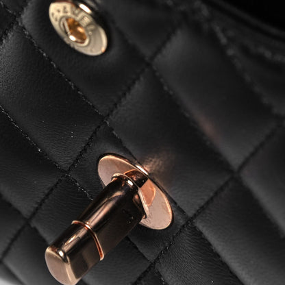 Chanel Lambskin Quilted Small Double Flap Black 10 of 12