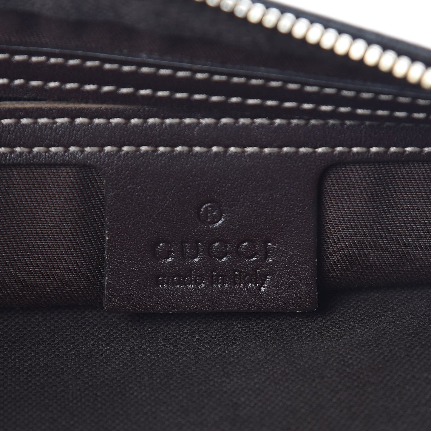 GG Supreme Monogram Belt Bag Dark Brown