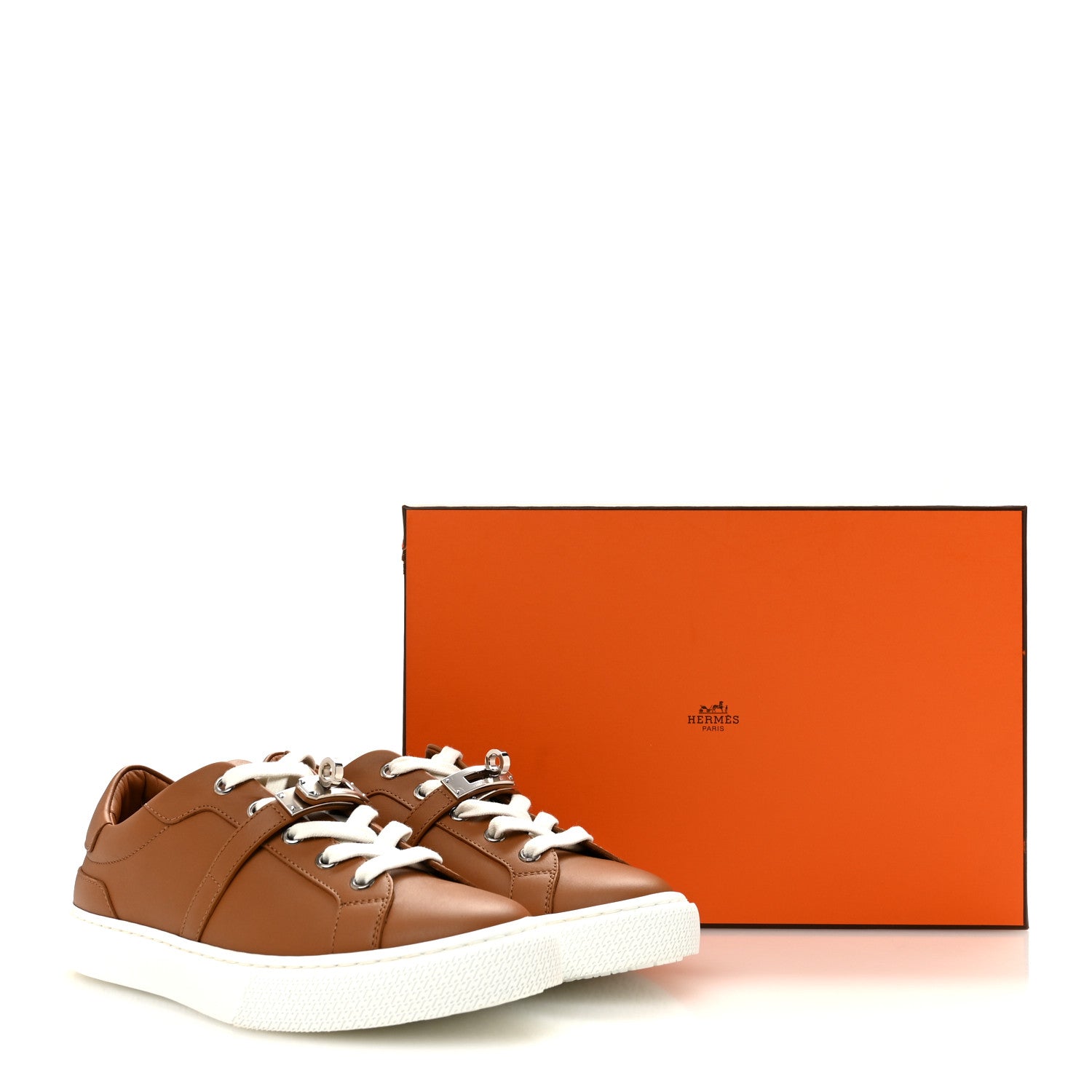 Hermes Calfskin Day Sneakers 36.5 Naturel 11 of 11