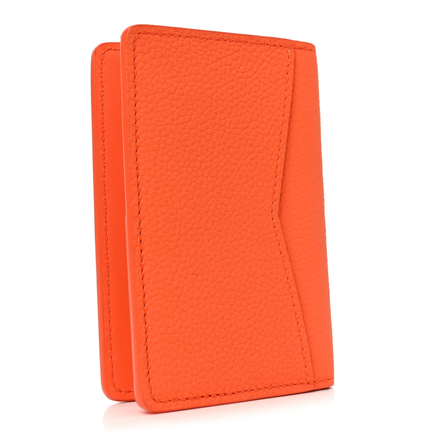 Grained Calfskin Aerogram Pocket Organizer Orange