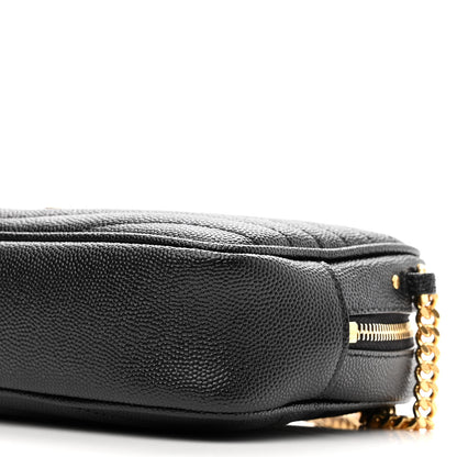 Saint Laurent Grain De Poudre Matelasse Monogram Mini Lou Camera Bag Black 10 of 11