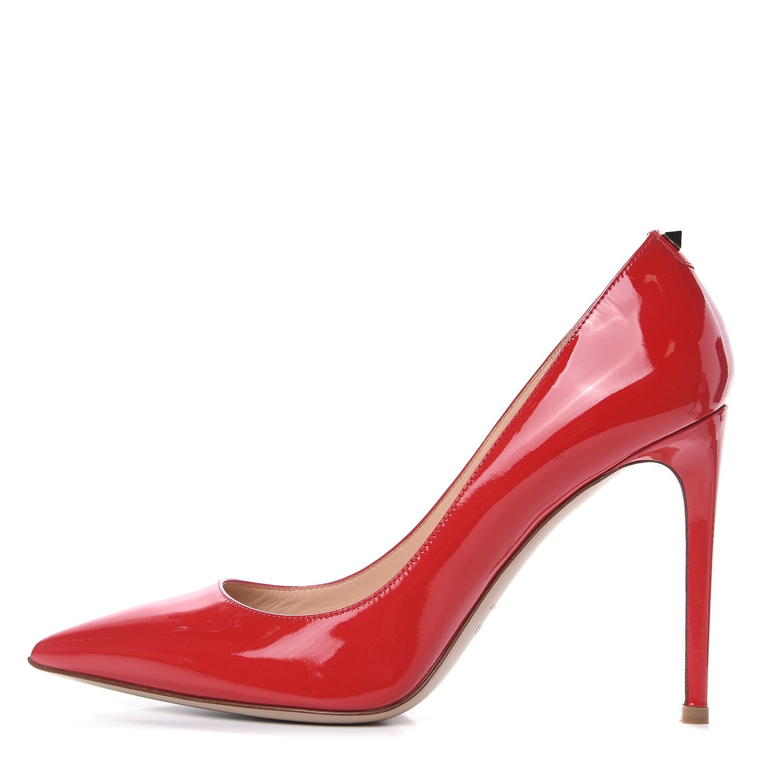 Valentino Garavani Patent Rockstud New Plain 100mm Pumps 38 Rosso Valentino 1 of 10