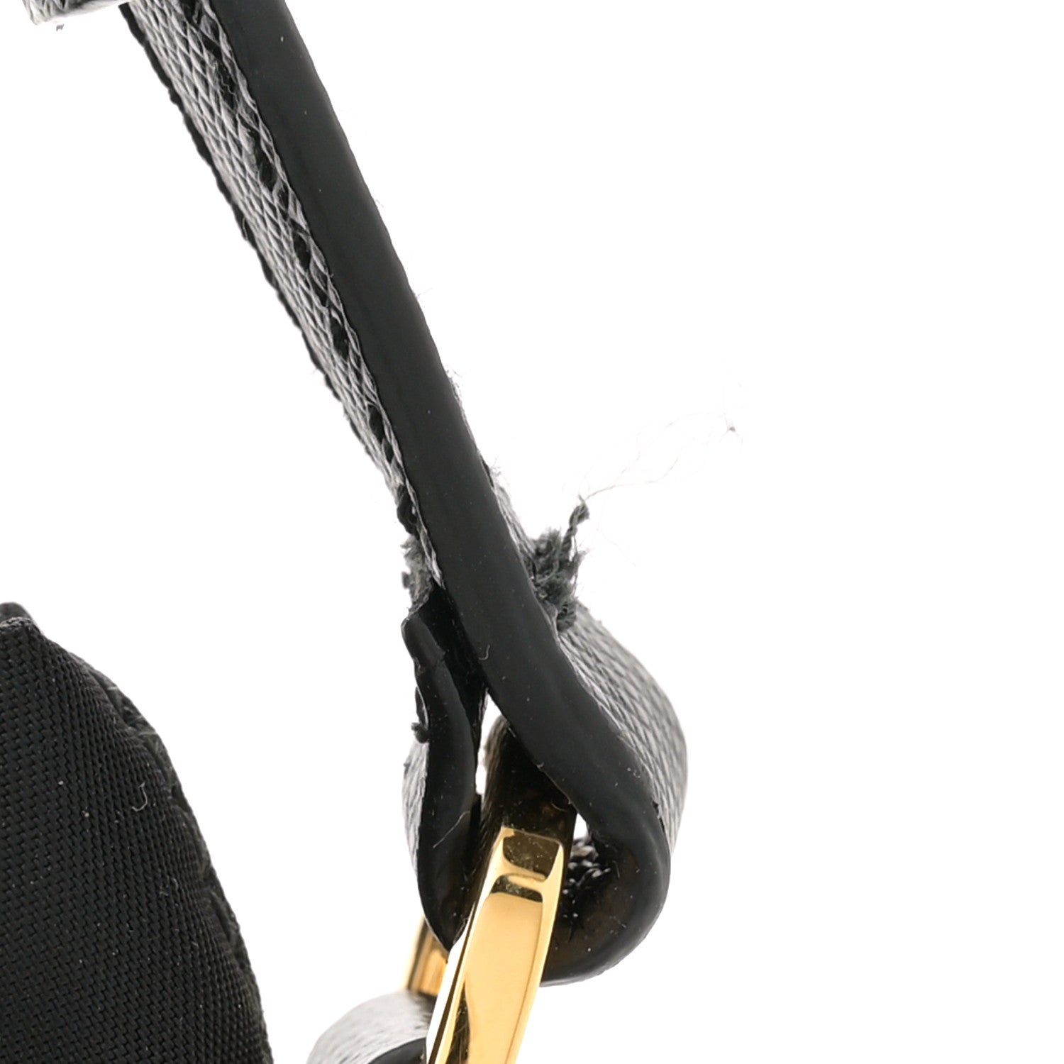 Prada Saffiano Tessuto Nylon Mini Bucket Crossbody Bag Black 11 of 11