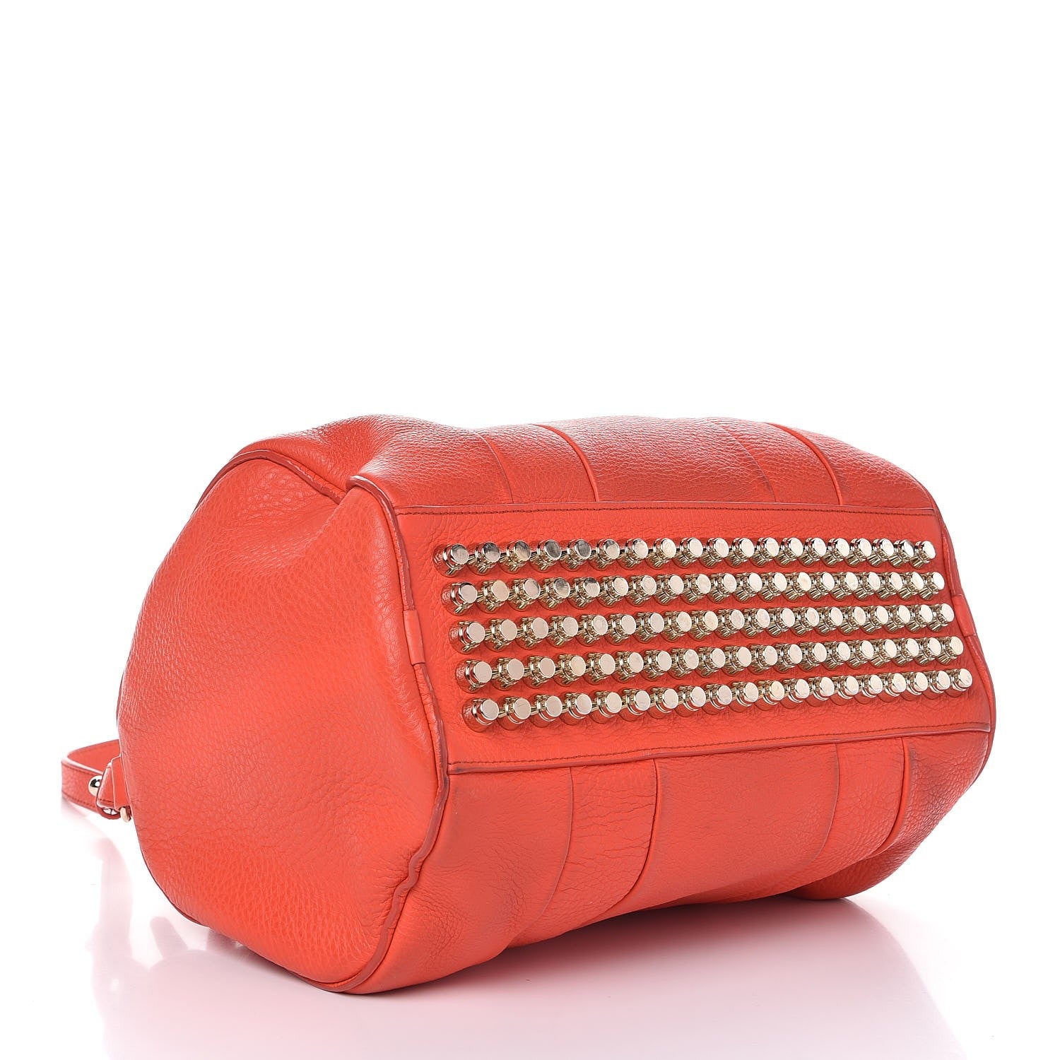 Alexander Wang Pebbled Lambskin Rocco Tangerine Pale Gold Hardware 4 of 13