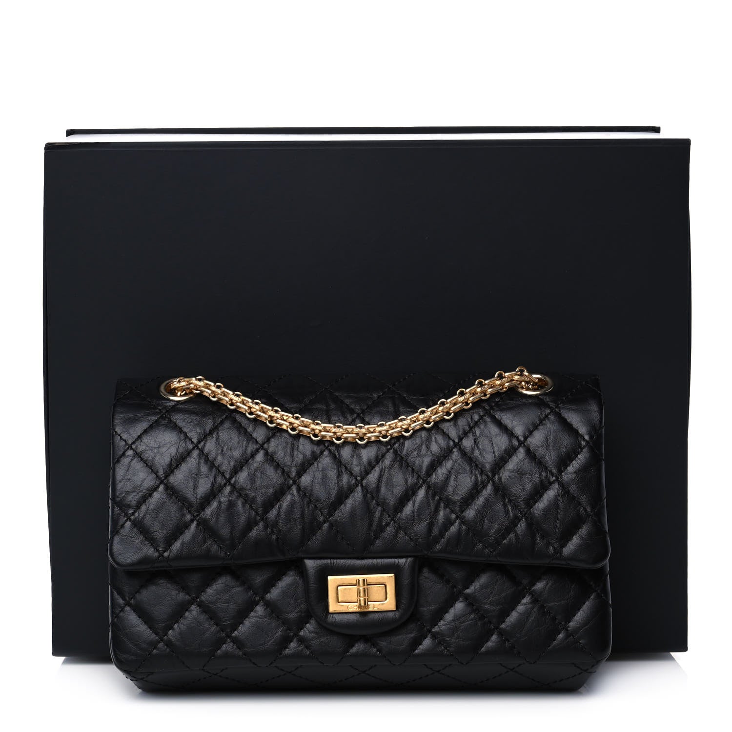 Chanel Aged Calfskin Quilted 2.55 Reissue 225 Flap Black 11 of 11