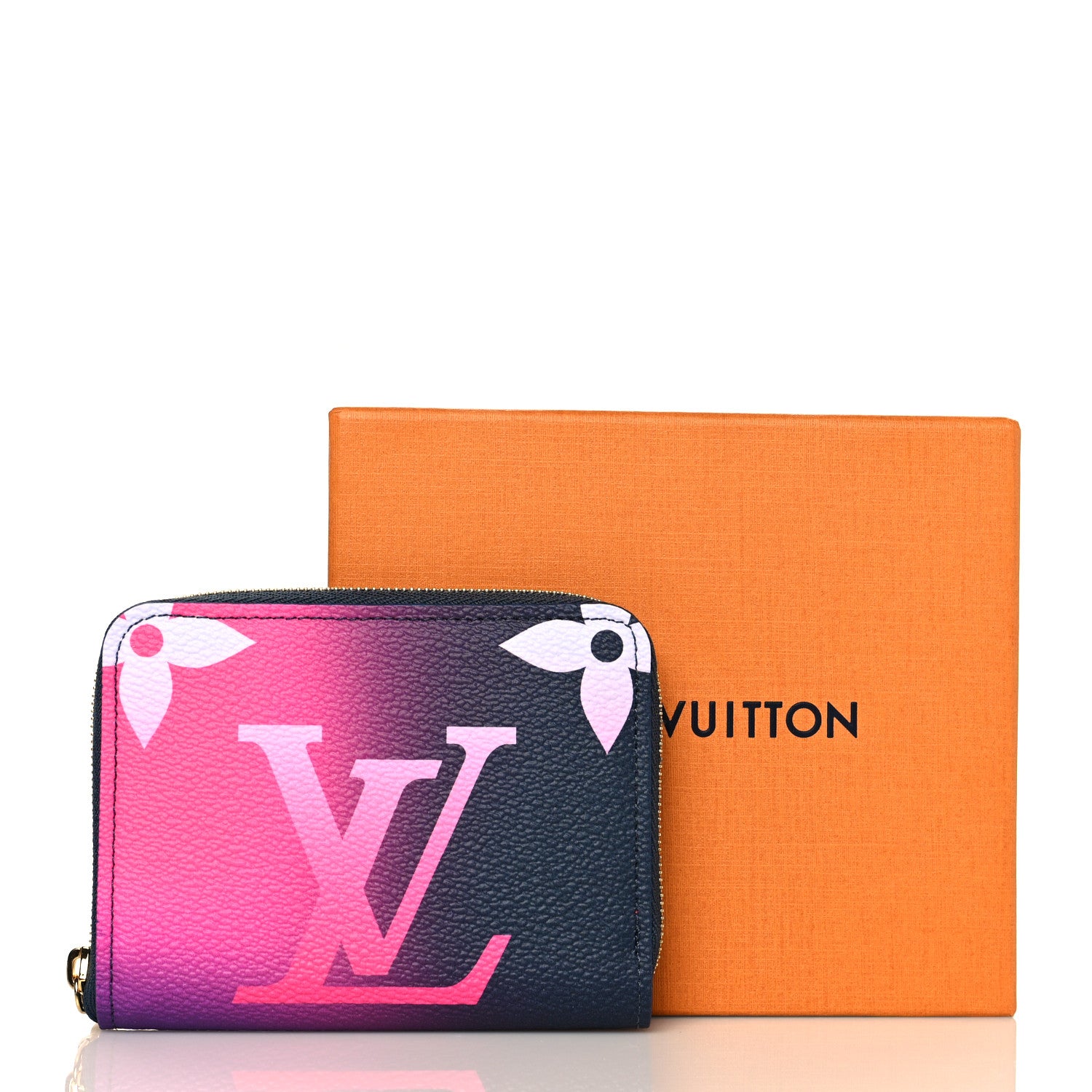 ク*ズ様 LOUIS VUITTON 長財布 ピンク ネイビー Louis Vuitton Monogram Giant Spring In The City Zippy Coin Purse