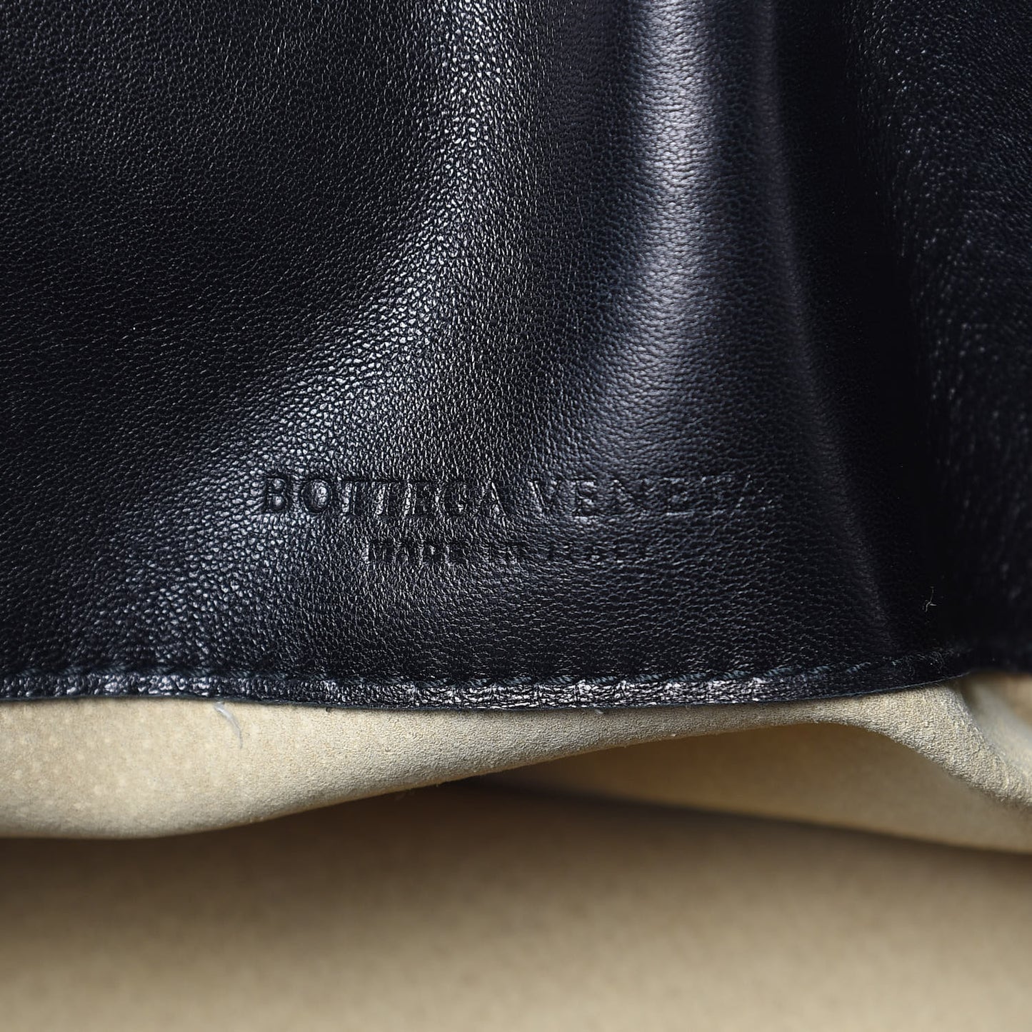 Nappa Intrecciato Flap Shoulder Bag Black