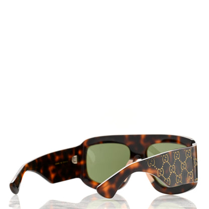 Gucci Acetate Monogram Shield Sunglasses GG0983S Havana 4 of 8