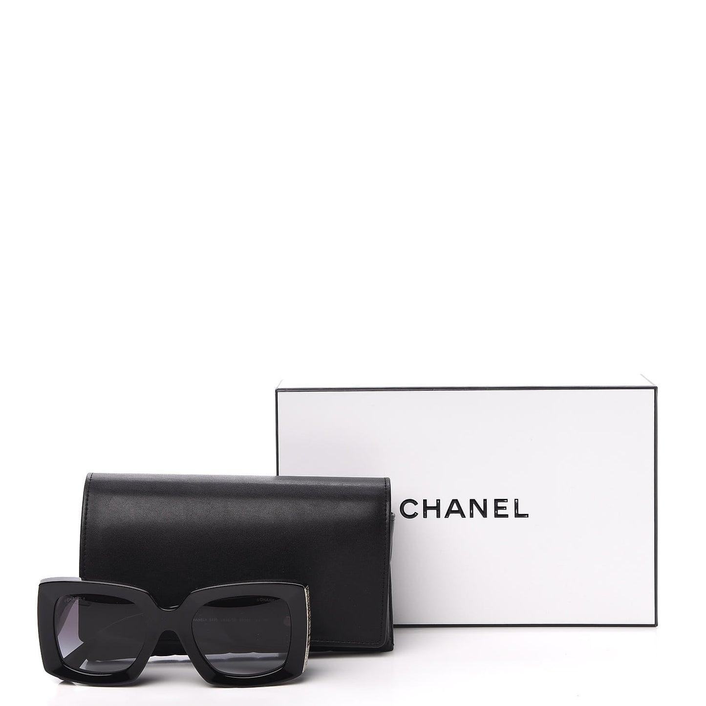 Acetate Rectangle Sunglasses 5435 Black