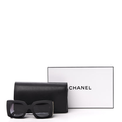 Chanel Acetate Rectangle Sunglasses 5435 Black 7 of 7