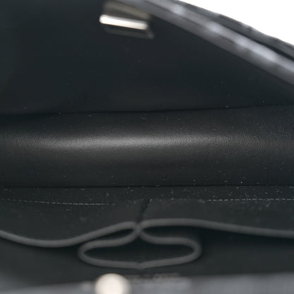 Chanel Printed Denim Quilted Flower Medium Double Flap Black 5 of 11