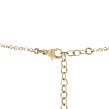 Chanel Crystal Pearl CC Bow Long Necklace Light Gold 4 of 5