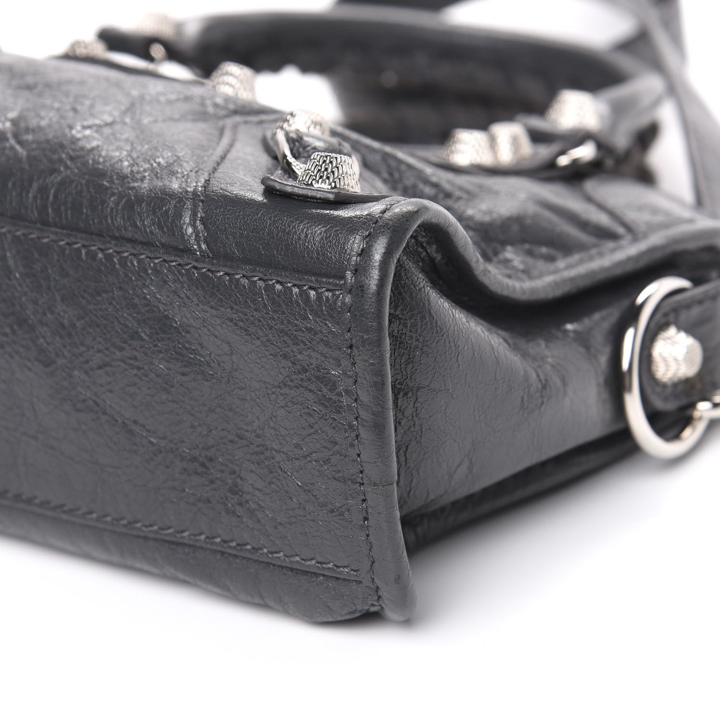 Agneau Giant 12 Silver Hardware Mini City Gris Fossile