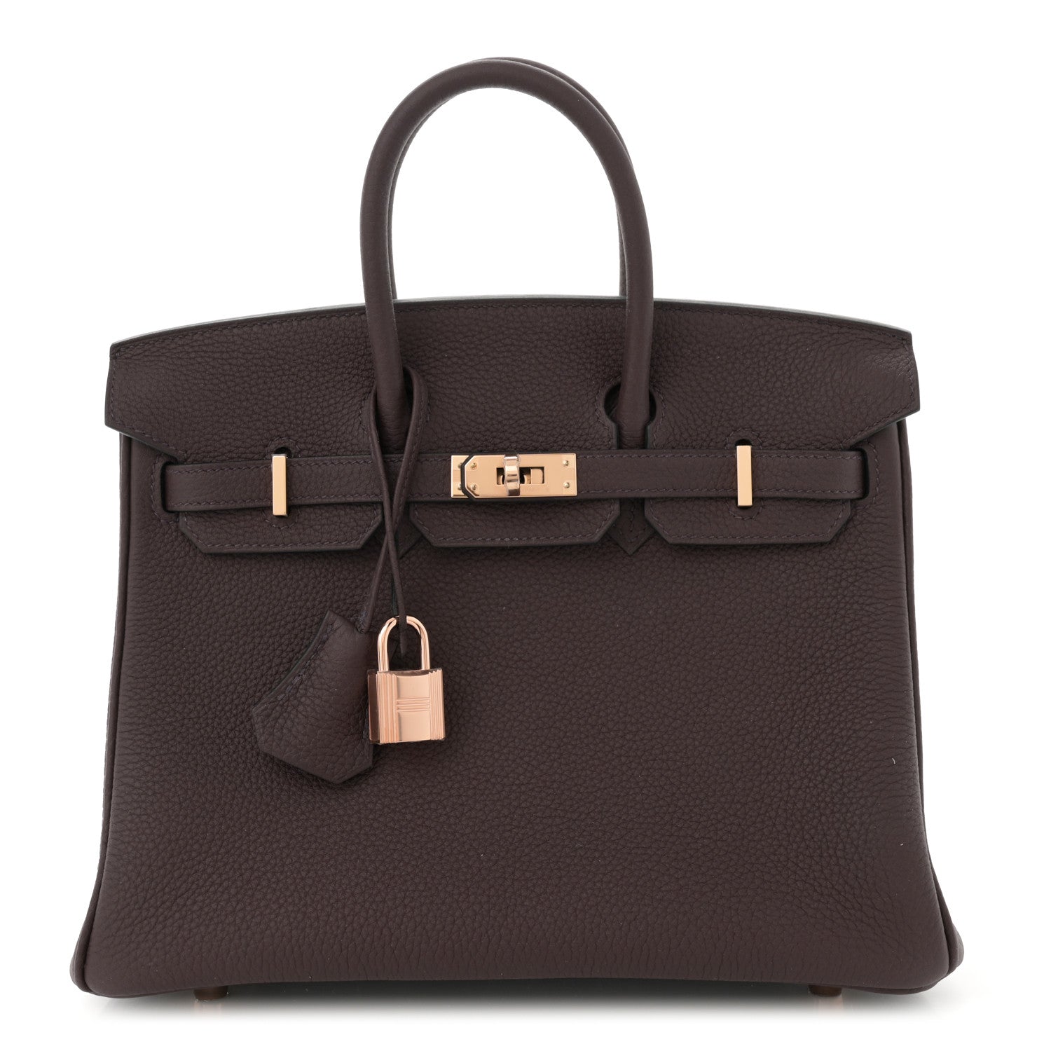 Hermes Togo Horseshoe Birkin 25 Rouge Sellier Rose Mexico 1 of 10