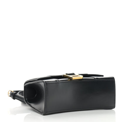Balenciaga Shiny Box Calfskin Hourglass Top Handle Bag XS Black 4 of 16