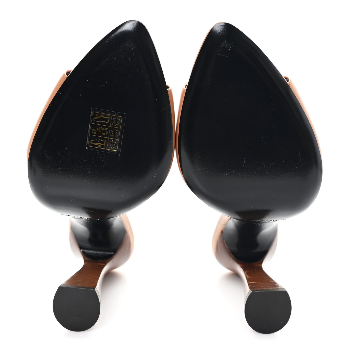 Calfskin Gippy 105 Mule Sandals 38 Bisque