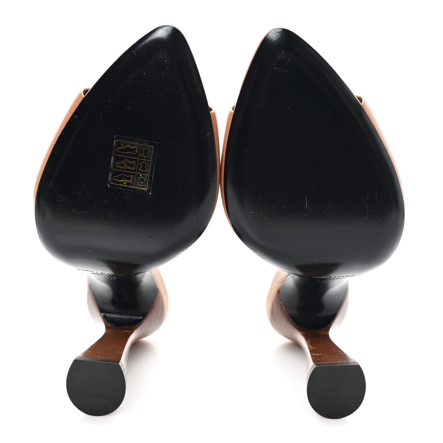 Saint Laurent Calfskin Gippy 105 Mule Sandals 38 Bisque 6 of 9