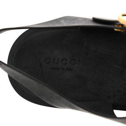 Gucci Rubber Crystal Womens Buckle Strap Sandals 40 Black 7 of 8