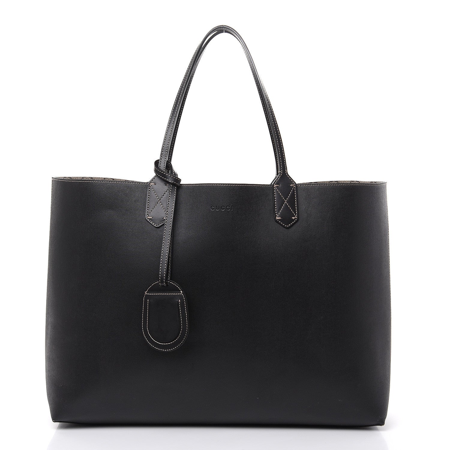 Gucci GG Supreme Monogram Large Reversible Tote Beige Black 3 of 20