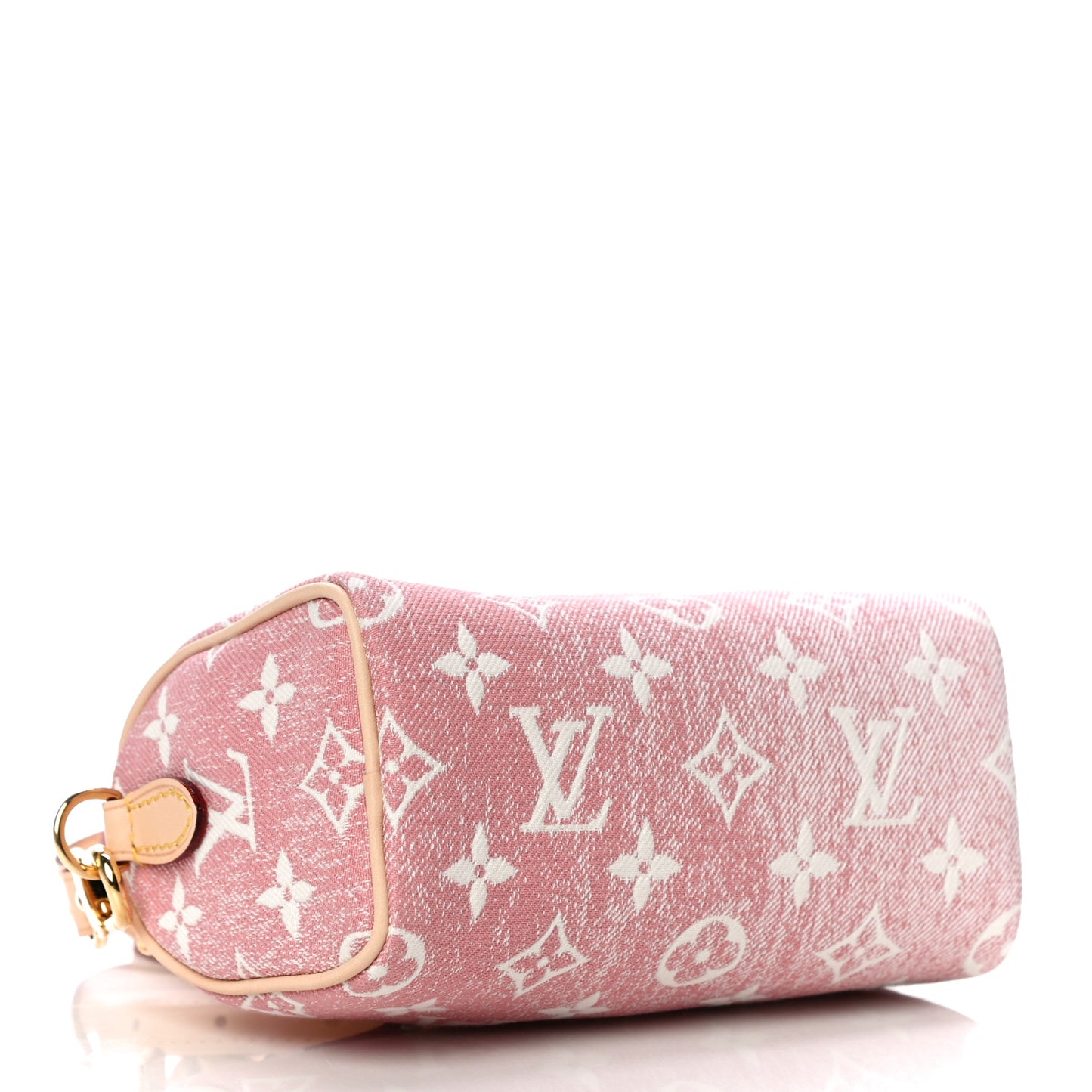Monogram Jacquard Denim Nano Speedy Bandouliere Pink