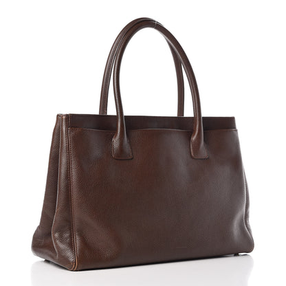 Chanel Calfskin Cerf Executive Shopper Tote Brown 3 of 13