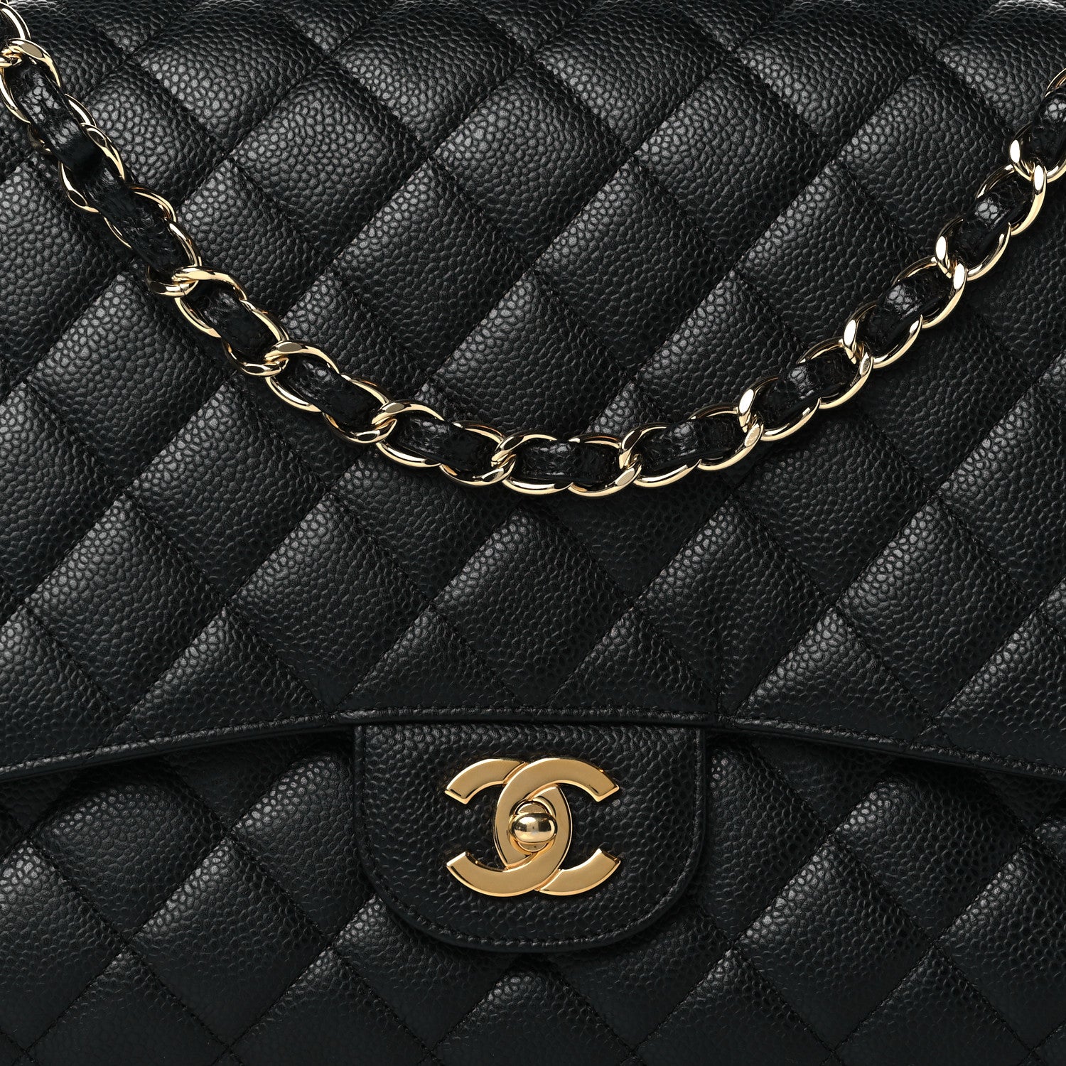 Chanel Caviar Quilted Maxi Single Flap Black 8 of 10