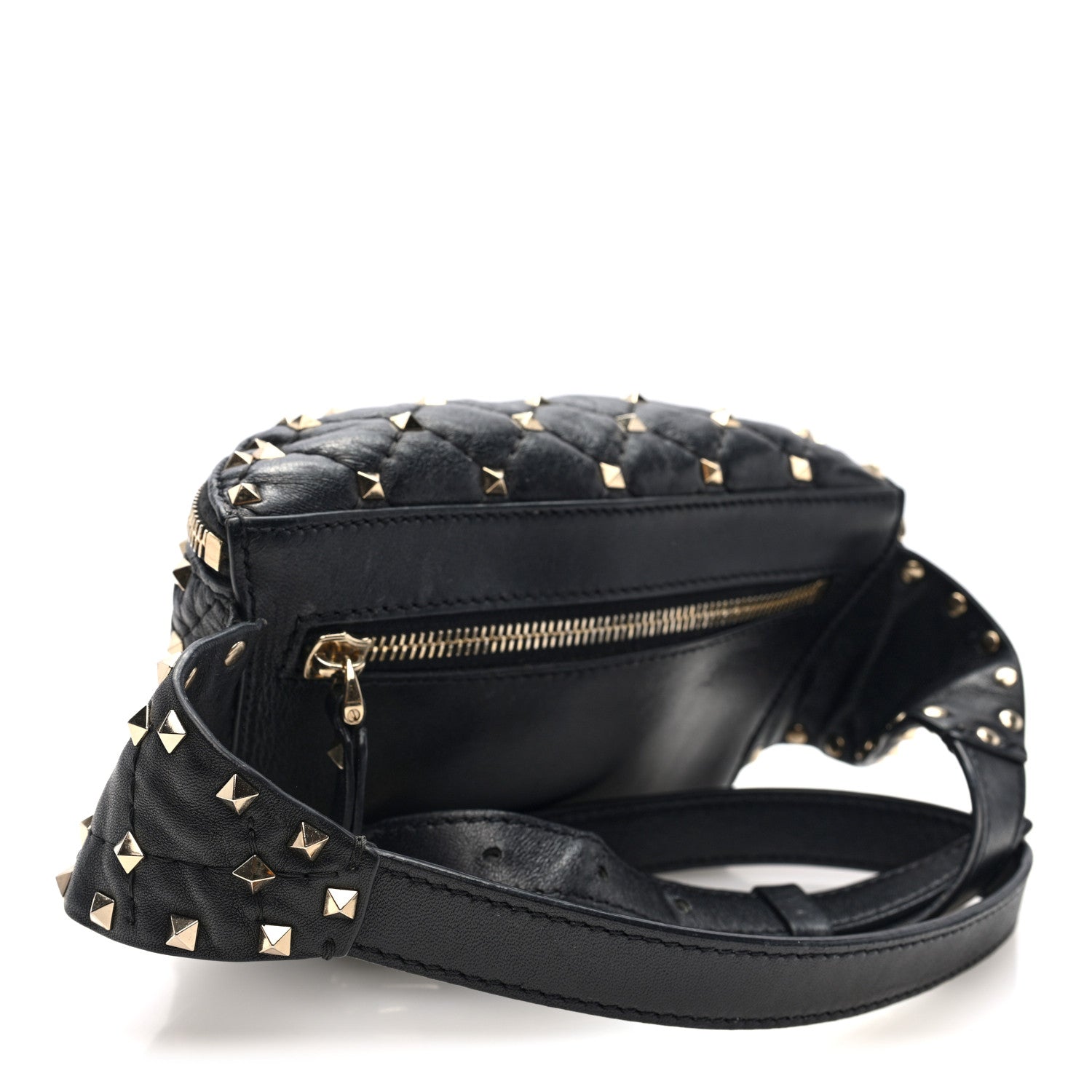 Valentino Garavani Nappa Rockstud Spike Belt Bag 95 Black 3 of 9