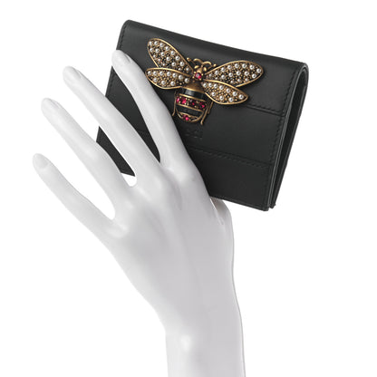 Gucci Calfskin Queen Margaret Card Case Wallet Black 2 of 7