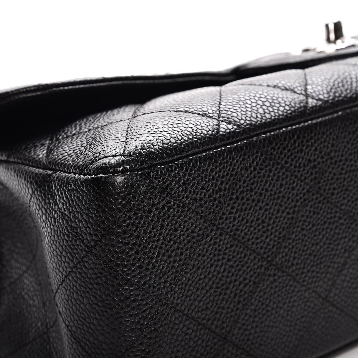 Caviar Quilted Jumbo Single Flap Black