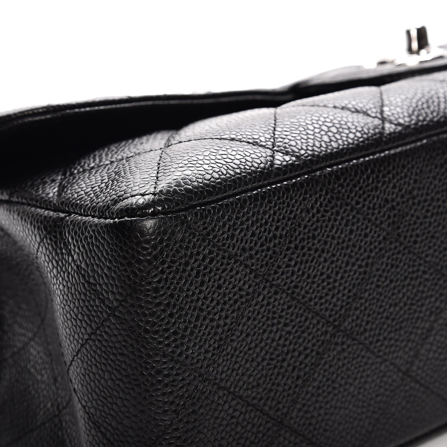 Chanel Caviar Quilted Jumbo Single Flap Black 9 of 11
