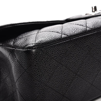 Chanel Caviar Quilted Jumbo Single Flap Black 9 of 11
