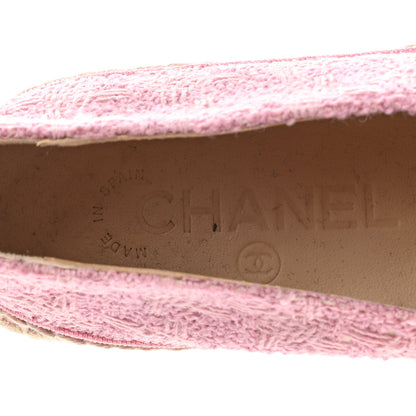 Chanel Tweed Patent CC Espadrilles 35 Pink Black 8 of 9