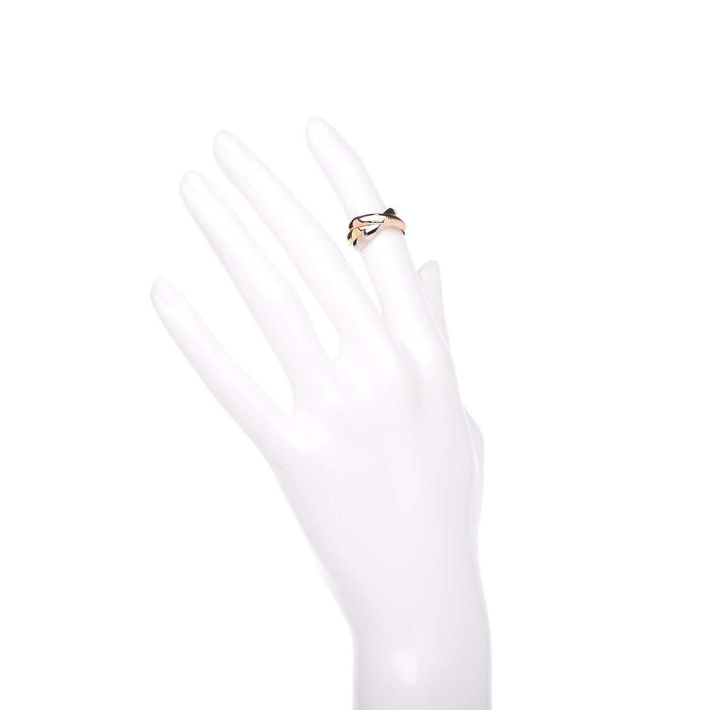 18K Pink Yellow White Gold Classic Trinity Ring 48 4.5