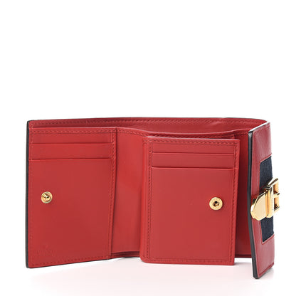 Gucci Calfskin Sylvie Wallet Hibiscus Red 4 of 7
