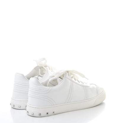 Valentino Garavani Calfskin Flycrew Sneakers 38 White 4 of 13