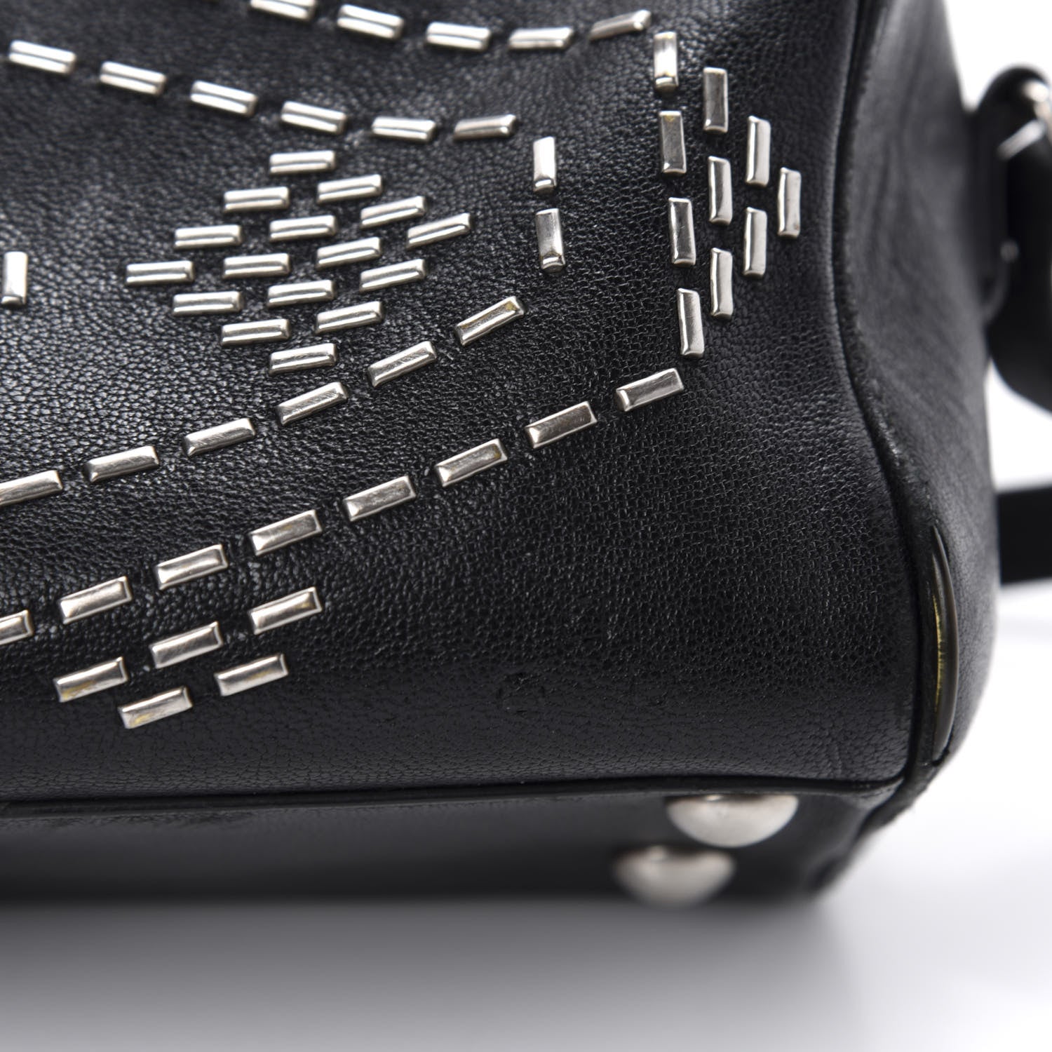 Saint Laurent Calfskin Studded Classic Baby Duffle Black 8 of 13
