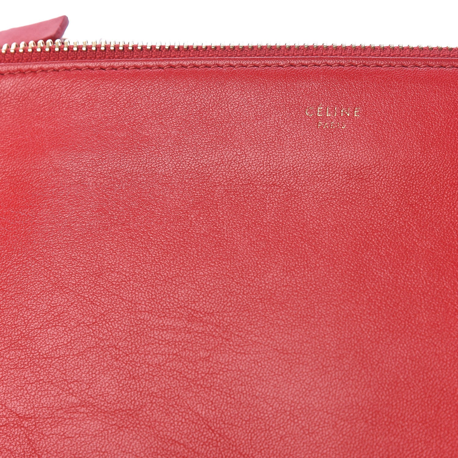 Celine Lambskin Small Trio Crossbody Bag Red 15 of 15