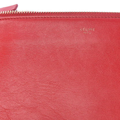 Celine Lambskin Small Trio Crossbody Bag Red 15 of 15