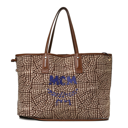 MCM Visetos Large Liz Reversible Shopper Tote Cognac 3 of 24