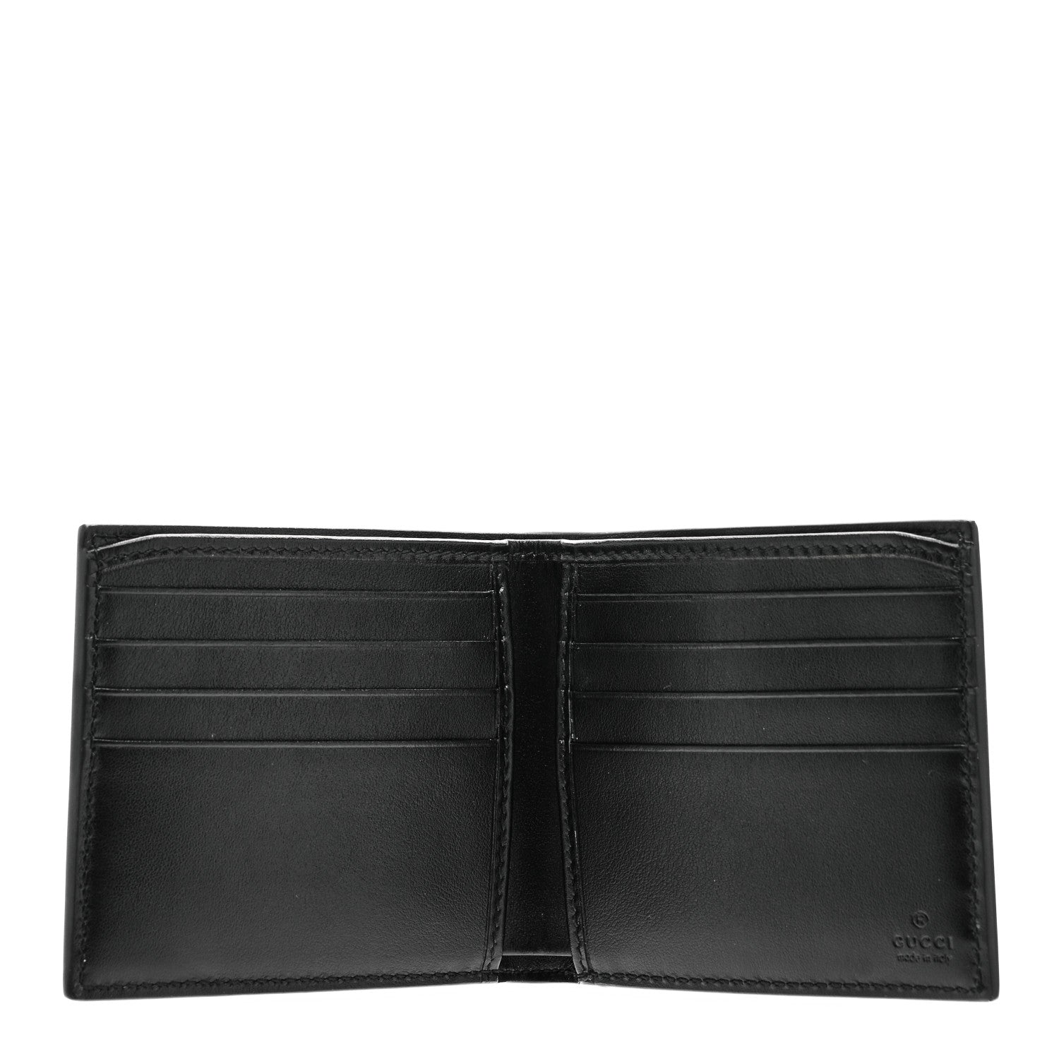 Gucci Plutone Calfskin Logo Bi-Fold Wallet Black 5 of 7