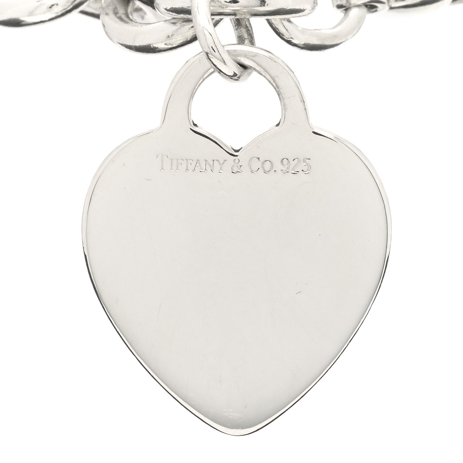 Tiffany Sterling Silver Heart Tag Charm Bracelet 4 of 4