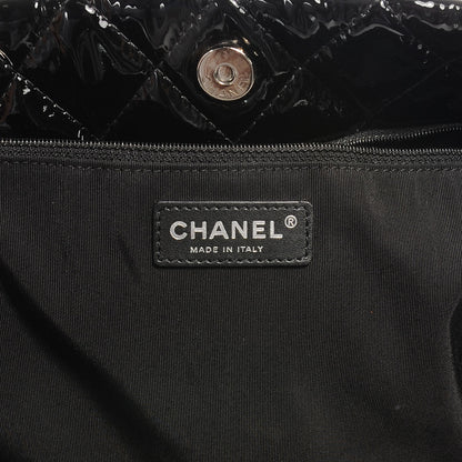Chanel Patent Quilted Chic and Glitter Large Tote Black 6 of 7