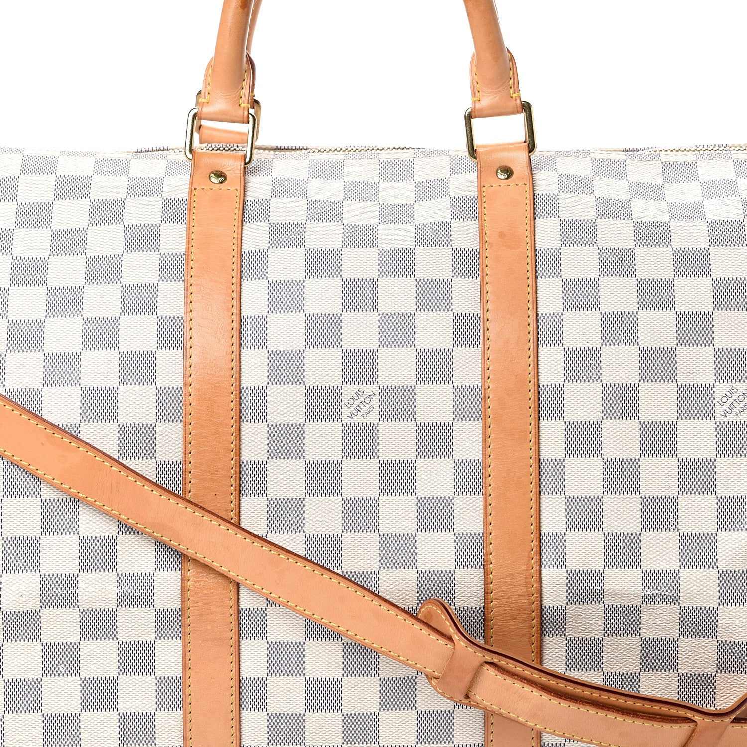 Louis Vuitton Damier Azur Keepall Bandouliere 55 6 of 16