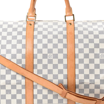 Louis Vuitton Damier Azur Keepall Bandouliere 55 6 of 16
